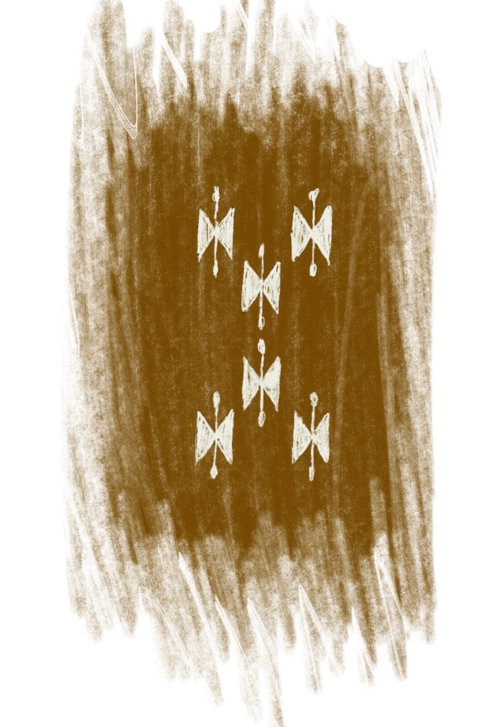 Drawing of a rug pattern for the wool Zapotec rug made in Mexico